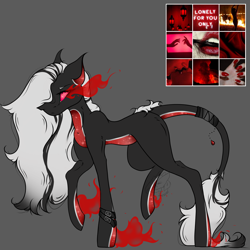 Size: 3000x3000 | Tagged: safe, artist:thelazyponyy, oc, oc only, earth pony, pony, earth pony oc, gray background, high res, raised hoof, reference sheet, simple background, solo, sombra eyes