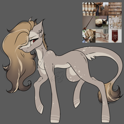 Size: 3000x3000 | Tagged: safe, artist:thelazyponyy, oc, oc only, earth pony, pony, earth pony oc, gray background, high res, raised hoof, simple background, solo