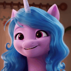 Size: 600x600 | Tagged: safe, screencap, izzy moonbow, pony, unicorn, g5, my little pony: a new generation, spoiler:my little pony: a new generation, animated, cropped, cute, female, gif, i watch it for the ears, izzybetes, mare, solo