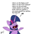 Size: 1532x1576 | Tagged: safe, artist:tyleks, twilight sparkle, pony, unicorn, g4, calvin and hobbes, female, mare, meme, parody, simple background, solo, unicorn twilight, white background, yelling