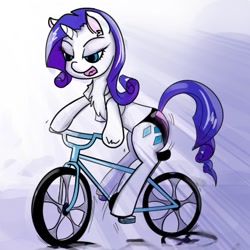 Size: 425x425 | Tagged: safe, artist:fxablom, rarity, pony, unicorn, g4, bicycle, chest fluff, solo