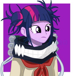 Size: 4952x5040 | Tagged: safe, artist:milkyboo898, twilight sparkle, human, equestria girls, g4, absurd resolution, anime, clothes, cosplay, costume, cute, himiko toga, my hero academia, solo