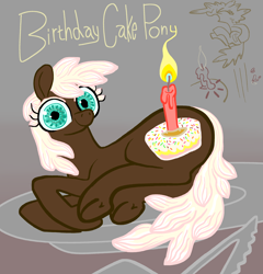 Size: 2802x2917 | Tagged: safe, artist:ja0822ck, pony, cake, candle, food, happy birthday, high res