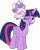 Size: 3000x3742 | Tagged: safe, artist:jp, derpibooru exclusive, princess flurry heart, twilight sparkle, alicorn, pony, a flurry of emotions, g4, my little pony: friendship is magic, .svg available, auntie twilight, baby, baby pony, biting, cute, daaaaaaaaaaaw, duo, duo female, ear bite, eyes closed, female, flurrybetes, high res, one eye closed, simple background, svg, transparent background, twilight sparkle (alicorn), vector