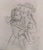 Size: 640x743 | Tagged: safe, artist:snowzaaah, applejack, rainbow dash, human, g4, appledashdailydoodles, doodle, female, humanized, lesbian, monochrome, pencil drawing, ship:appledash, shipping, sketch, traditional art