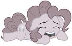 Size: 3257x2072 | Tagged: safe, artist:tardifice, artist:wardex101, edit, pinkie pie, earth pony, pony, g4, the beginning of the end, discorded, discorded pinkie pie, high res, simple background, sobbing, solo, transparent background, vector