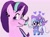 Size: 2024x1481 | Tagged: safe, artist:sleepy screen, starlight glimmer, trixie, pony, unicorn, g4, blushing, duo, duo female, ear piercing, earring, eyebrows, eyebrows visible through hair, female, grin, heart, jewelry, lesbian, mare, piercing, pink background, ship:startrix, shipping, simple background, smiling