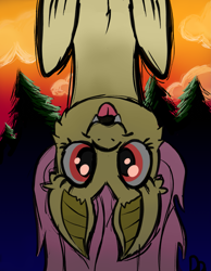 Size: 1521x1957 | Tagged: safe, artist:doodledonutart, fluttershy, bat pony, pony, g4, bat ponified, cute, daaaaaaaaaaaw, female, flutterbat, looking at you, mare, open mouth, open smile, race swap, shyabates, shyabetes, smiling, smiling at you, solo, tongue out, upside down