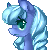 Size: 50x50 | Tagged: safe, artist:aquagalaxy, oc, oc only, oc:sapphire crescent, pony, animated, bust, icon, pixel art, portrait, simple background, solo, transparent background