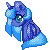 Size: 50x50 | Tagged: safe, artist:aquagalaxy, princess luna, alicorn, pony, g4, icon, pixel art, s1 luna, simple background, sitting, solo, transparent background