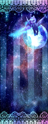 Size: 700x1800 | Tagged: safe, artist:aquagalaxy, princess luna, pony, g4, bookmark, eyes closed, moon, solo, stars