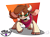 Size: 5911x4402 | Tagged: safe, artist:saucepit, arizona (tfh), cow, them's fightin' herds, bandana, cloven hooves, community related, cows doing cow things, female, logo, simple background, snorting, solo, transparent background