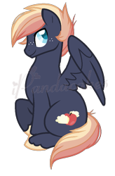 Size: 603x919 | Tagged: safe, artist:ipandacakes, oc, oc:carter blue, pegasus, pony, male, obtrusive watermark, offspring, parent:applejack, parent:soarin', parents:soarinjack, simple background, solo, stallion, transparent background, watermark