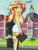 Size: 1500x2000 | Tagged: safe, artist:artevi, sunset shimmer, human, equestria girls, g4, atg 2022, canterlot high, clothes, dress, graduation cap, hat, high heels, newbie artist training grounds, robe, shoes, smiling, solo