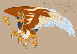Size: 1024x725 | Tagged: safe, artist:kevinscorner, artist:totallyadorito, king orion, pegasus, pony, twinkle eyed pony, comic, spread wings, wings