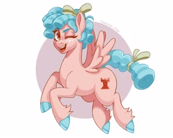 Size: 2500x2000 | Tagged: safe, artist:zendora, artist:zendora_tpw, cozy glow, pegasus, pony, g4, female, filly, foal, high res, one eye closed, open mouth, open smile, smiling, solo, wink