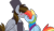 Size: 1200x700 | Tagged: safe, artist:php193, rainbow dash, oc, oc:rockyroadic, pegasus, pony, g4, canon x oc, cute, duo, female, male, shipping, simple background, straight, transparent background