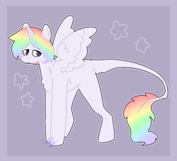 Size: 1100x1000 | Tagged: safe, artist:puppie, oc, oc:esoteric, alicorn, pony, alicorn oc, horn, simple background, solo, wings
