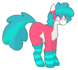 Size: 1000x900 | Tagged: safe, artist:puppie, oc, oc only, oc:snowby, earth pony, pony, clothes, simple background, socks, solo, striped socks, transparent background