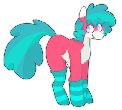 Size: 1000x900 | Tagged: safe, artist:php193, oc, oc only, oc:snowby, earth pony, pony, clothes, simple background, socks, solo, striped socks, transparent background