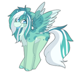 Size: 900x850 | Tagged: safe, artist:puppie, oc, oc only, oc:ditzy, pegasus, pony, chest fluff, horns, looking at you, raspberry, simple background, smiling, solo, spread wings, tongue out, transparent background, wings