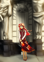 Size: 2480x3508 | Tagged: source needed, safe, artist:zeng_shuai_qi, sunset shimmer, human, equestria girls, g4, high res, photo, solo