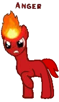 Size: 119x207 | Tagged: safe, artist:blitsazalisdash, edit, earth pony, pony, anger (inside out), angry, fire, frown, inside out, male, mane of fire, ponified, raised hoof, simple background, stallion, text, transparent background