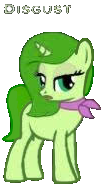 Size: 104x188 | Tagged: safe, artist:blitsazalisdash, edit, pony, unicorn, disgust (inside out), female, horn, inside out, mare, ponified, simple background, text, transparent background, unamused