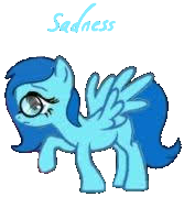 Size: 167x179 | Tagged: safe, artist:blitsazalisdash, edit, pegasus, pony, female, glasses, inside out, mare, ponified, raised hoof, sad, sadness (inside out), simple background, spread wings, text, transparent background, wings