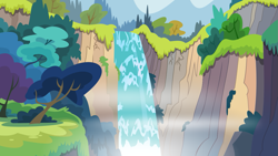 Size: 1281x720 | Tagged: safe, artist:bluethunder66, g4, pinkie apple pie, .svg available, background, no pony, scenery, svg, vector, water, waterfall