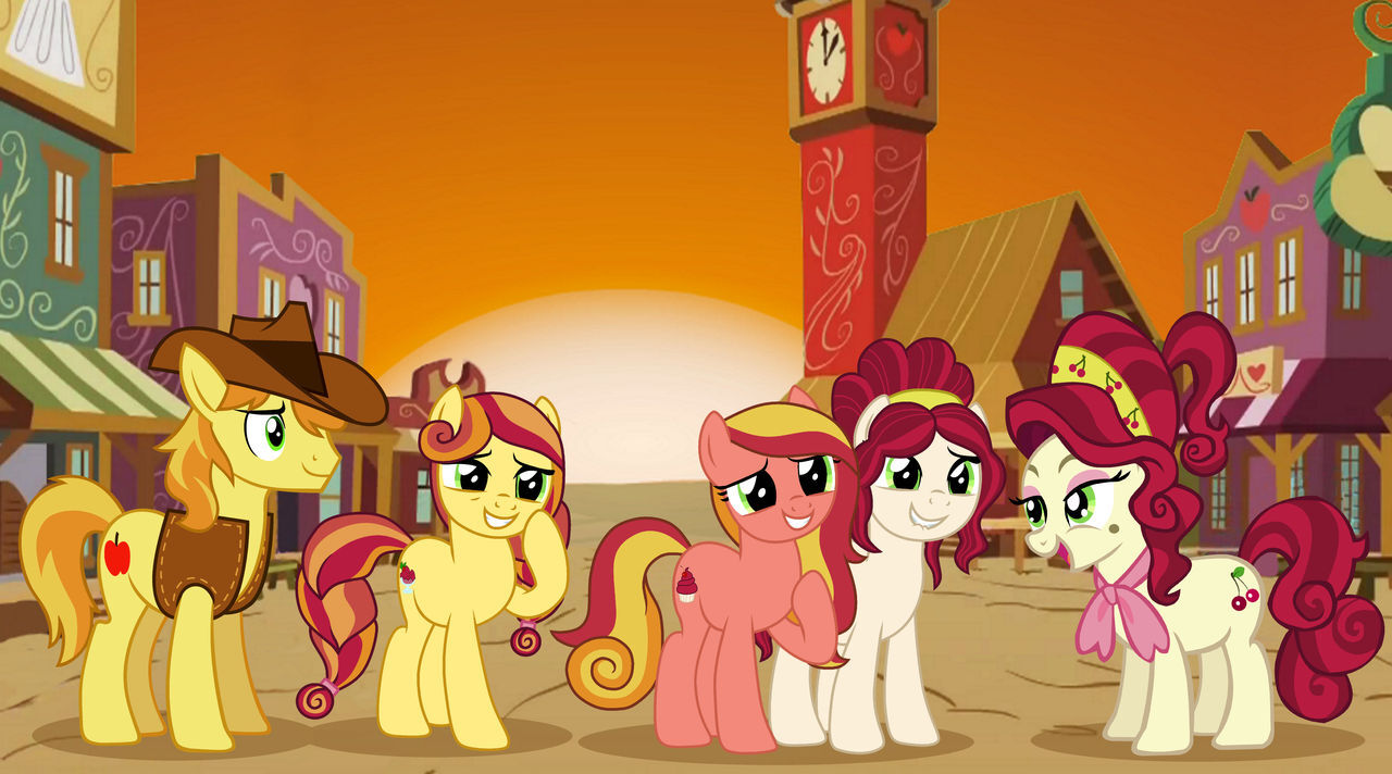 2937993 safe, artistlillyleaf101, braeburn, cherry jubilee, oc, oc