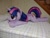 Size: 4000x3000 | Tagged: safe, artist:azgchip, twilight sparkle, pony, unicorn, g4, bed, female, irl, life size, lying down, mare, photo, pillow, plushie, solo, unicorn twilight