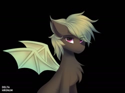 Size: 1423x1060 | Tagged: safe, artist:delta hronum, oc, oc only, bat pony, pony, solo