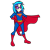 Size: 1000x1000 | Tagged: safe, artist:thatradhedgehog, dj pon-3, vinyl scratch, human, equestria girls, g4, dc comics, male, simple background, superman, transparent background