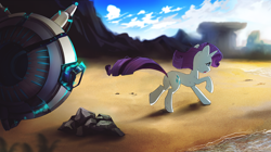 Size: 1480x830 | Tagged: safe, artist:skyeypony, rarity, pony, unicorn, g4, ark survival evolved, butt, crying, female, mare, plot, solo