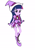 Size: 3035x4299 | Tagged: safe, artist:rollyagami02, twilight sparkle, human, equestria girls, g4, boots, clothes, clothes swap, cosplay, costume, ear piercing, earring, gloves, hat, jewelry, ojamajo doremi, onpu segawa, piercing, purple dress, shoes, simple background, solo, white background, witch, witch apprentice, witch costume, witch hat