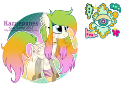 Size: 1024x717 | Tagged: safe, artist:kazziepones, oc, oc only, oc:sweet psychedelic, pegasus, pony, female, mare, simple background, solo, transparent background
