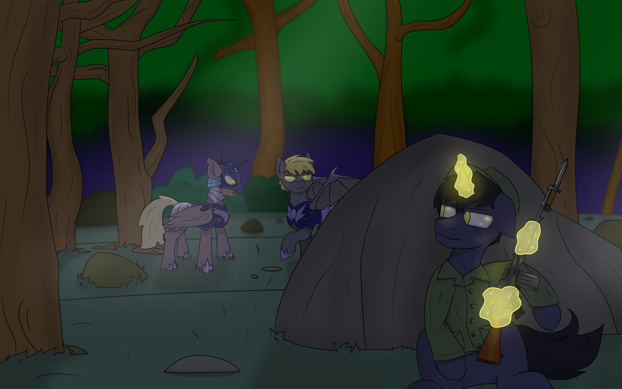 safe, artist:thatsbadboi, oc, oc only, unnamed oc, bat pony, pony, unicorn,...