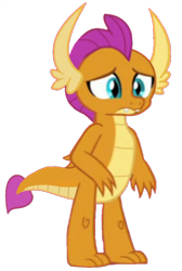 Size: 644x958 | Tagged: safe, artist:darlycatmake, edit, edited screencap, screencap, smolder, dragon, g4, the hearth's warming club, background removed, cute, dragoness, female, not a vector, sad, sad eyes, sad face, simple background, smolderbetes, solo, transparent background, upset, worried