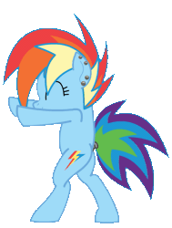 Size: 449x593 | Tagged: safe, artist:jrpsartdesk, earth pony, pony, animated, bipedal, dancing, ear piercing, gif, piercing, simple background, solo, transparent background