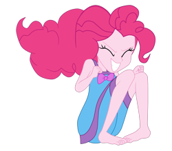Size: 2500x2192 | Tagged: safe, artist:gmaplay, pinkie pie, human, equestria girls, equestria girls specials, g4, my little pony equestria girls: better together, my little pony equestria girls: sunset's backstage pass, bare shoulders, barefoot, clothes, feet, high res, pajamas, simple background, sleeveless, solo, transparent background