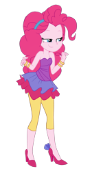 Size: 1900x3176 | Tagged: safe, artist:gmaplay, pinkie pie, human, equestria girls, g4, my little pony equestria girls: better together, twilight under the stars, bare shoulders, simple background, sleeveless, solo, transparent background