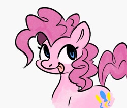 Size: 502x425 | Tagged: safe, artist:koi, pinkie pie, earth pony, pony, g4, smiling, solo, tongue out