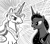 Size: 1955x1730 | Tagged: safe, artist:chatoyance, princess celestia, princess luna, alicorn, pony, fanfic:the conversion bureau, g4, argument, bust, fanfic art, grayscale, monochrome, outline