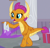 Size: 770x738 | Tagged: safe, screencap, smolder, dragon, g4, my little pony: friendship is magic, the hearth's warming club, cropped, dragoness, female, pointing, present, raised eyebrow, solo