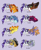 Size: 1678x2053 | Tagged: safe, artist:eqq_scremble, derpibooru exclusive, daring do, frazzle rock, limestone pie, party favor, rarity, spitfire, sunburst, tempest shadow, trouble shoes, earth pony, hybrid, mule, pegasus, pony, unicorn, g4, alternate design, bust, crack shipping, female, glasses, lesbian, makeup, male, ponytail, portrait, purple, rariburst, rarido, rarifavor, rarifire, rarirock, rarishoes, raristone, rarity gets all the mares, rarity gets all the stallions, shipping, straight, tempity