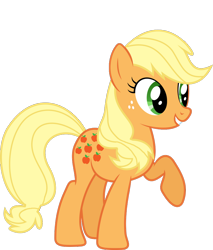Size: 824x969 | Tagged: safe, artist:foxyfell1337, applejack (g1), pony, g1, g4, g1 to g4, generation leap, simple background, solo, transparent background