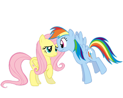 Size: 2738x2190 | Tagged: safe, artist:elboufon, fluttershy, rainbow dash, pegasus, pony, g4, hurricane fluttershy, duo, duo female, female, high res, mare, simple background, transparent background, vector