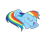 Size: 2828x2121 | Tagged: safe, artist:elboufon, rainbow dash, pegasus, pony, g4, my little pony: friendship is magic, the cutie pox, female, high res, mare, simple background, sleeping, sleepydash, smiling, snoring, solo, transparent background, vector