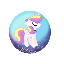Size: 858x870 | Tagged: safe, artist:twilight nana, oc, oc only, oc:twilight nana, alicorn, pony, alicorn oc, base used, choker, horn, multicolored hair, pink coat, pink mane, purple mane, simple background, solo, white background, wings, yellow mane